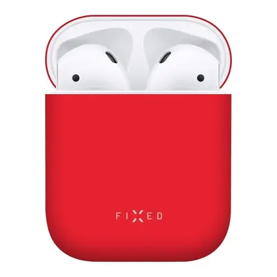 Ultratenké silikonové pouzdro FIXED Silky pro Apple Airpods, červená