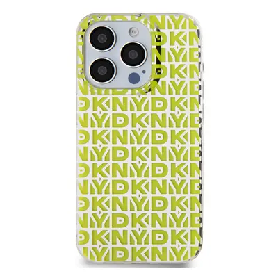 Zadní kryt DKNY PC/TPU Repeat Pattern pro Apple iPhone 15 Pro, žlutá