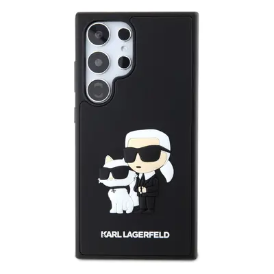 Zadní kryt Karl Lagerfeld 3D Rubber Karl and Choupette pro Samsung Galaxy S24 Ultra, black