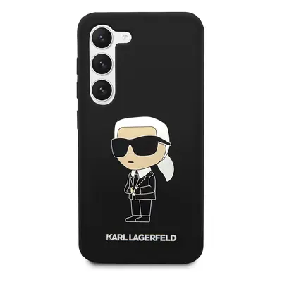 Zadní kryt Karl Lagerfeld Liquid Silicone Ikonik NFT pro Samsung Galaxy S23+, black