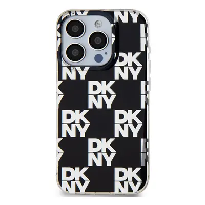 Zadní kryt DKNY PC/TPU Checkered Pattern pro Apple iPhone 15 Pro, černá