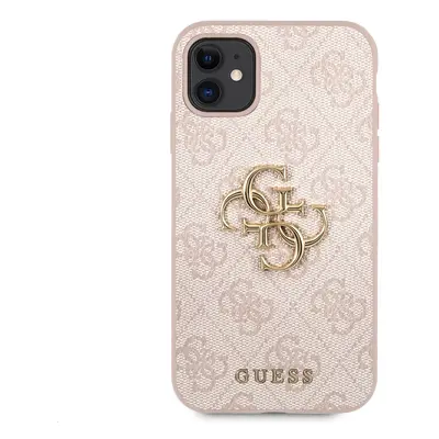 Zadní kryt Guess PU 4G Metal Logo GUHCN614GMGPI pro Apple iPhone 11, růžová