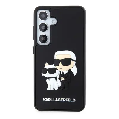 Zadní kryt Karl Lagerfeld 3D Rubber Karl and Choupette pro Samsung Galaxy S24, black