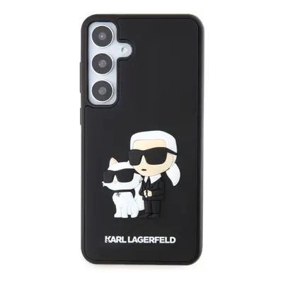 Zadní kryt Karl Lagerfeld 3D Rubber Karl and Choupette pro Samsung Galaxy S24+, black