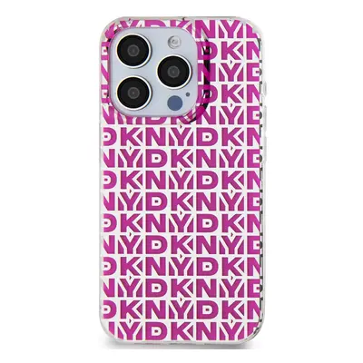 Zadní kryt DKNY PC/TPU Repeat Pattern pro Apple iPhone 15 Pro, růžová