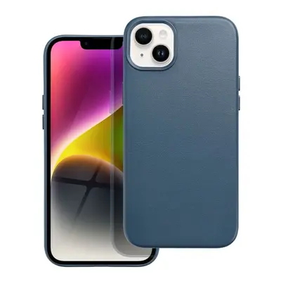 Ochranný kožený kryt Mag Cover pro Apple iPhone 14 Plus, indigově modrá