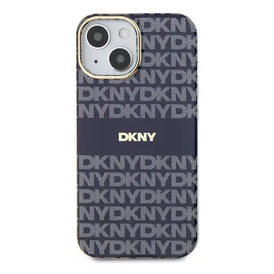 Zadní kryt DKNY PC/TPU Repeat Pattern Tonal Stripe Magsafe pro Apple iPhone 13, modrá