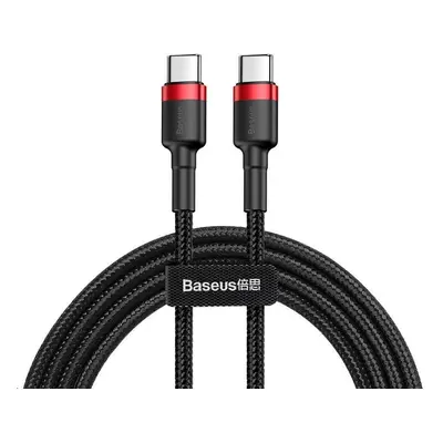 Datový kabel Baseus Cafule USB-C PD2.0 1m 60W (20V 3A) černo-červený