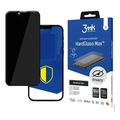 Tvrzené sklo 3mk HardGlass MAX Privacy pro Apple iPhone 13 mini, černá