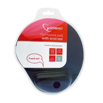 GEMBIRD Gel mouse pad with wrist support, blue