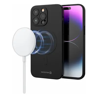 Zadní kryt Swissten Soft Joy MagStick pro Apple iPhone XS/X, černá