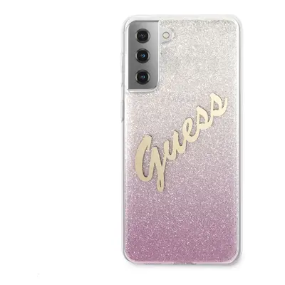 Zadní kryt Guess PC/TPU Vintage pro Samsung Galaxy S21+, růžová