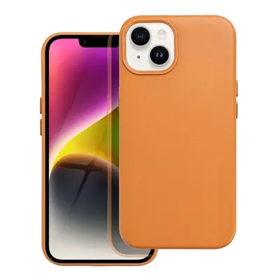 Ochranný kožený kryt Mag Cover pro Apple iPhone 14 Plus, oranžová