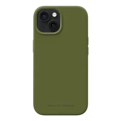 Silikonový ochranný kryt iDeal Of Sweden pro Apple iPhone 15, khaki