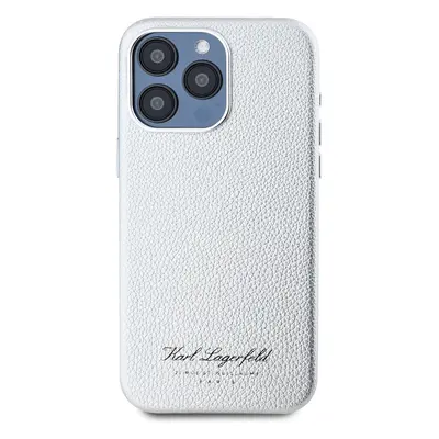 Zadní kryt Karl Lagerfeld Grained PU Hotel RSG pro Apple iPhone 15 Pro Max, šedá