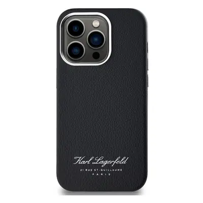 Zadní kryt Karl Lagerfeld Grained PU Hotel RSG pro Apple iPhone 13 Pro Max, černá