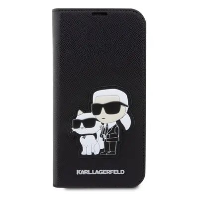 Flipové pouzdro Karl Lagerfeld PU Saffiano Karl and Choupette NFT Book pro Apple iPhone 14 Pro, 