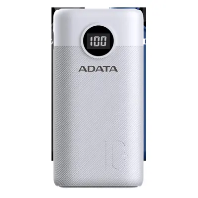 ADATA P10000QCD Power Bank 10000mAh, bílá