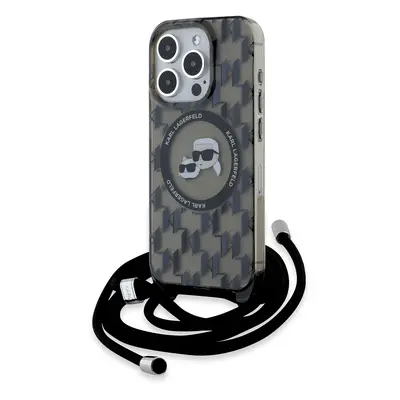 Zadní kryt Karl Lagerfeld IML Monogram Crossbody K&CH Heads MagSafe pro Apple iPhone 15 Pro Max,