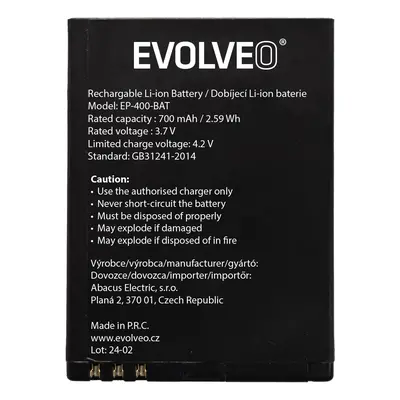 EVOLVEO originální baterie 700 mAh pro EasyPhone ID