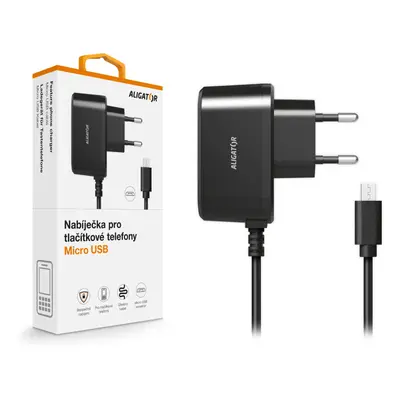 Aligator nabíječka s MicroUSB konektorem černá