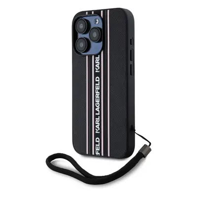 Zadní kryt Karl Lagerfeld PU Saffiano Athleisure Stripe and Strap pro Apple iPhone 15 Pro Max, r