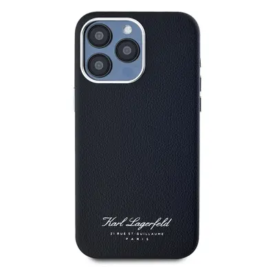 Zadní kryt Karl Lagerfeld Grained PU Hotel RSG pro Apple iPhone 15 Pro Max, černá