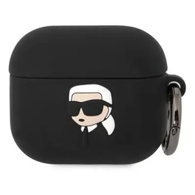 Silikonové pouzdro Karl Lagerfeld 3D Logo NFT Karl pro Airpods 3, black