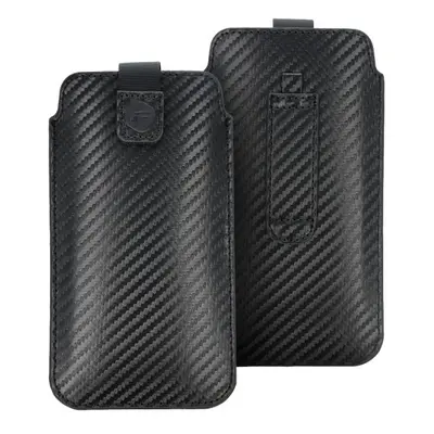 Univerzální pouzdro Forcell Pocket Carbon 11 na Apple iPhone 12/12 Pro / Samsung Galaxy S21 / Xc