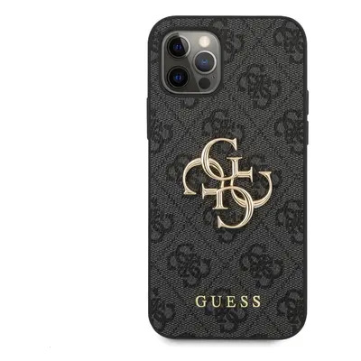 Zadní kryt Guess Big 4G Metal Logo Case pro Apple iPhone 12/12 Pro, šedá