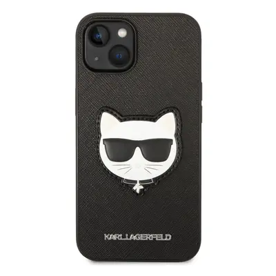 Zadní kryt Karl Lagerfeld PU Saffiano Choupette Head pro Apple iPhone 14 Plus, černá