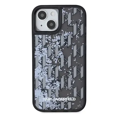 Zadní kryt Karl Lagerfeld Liquid Glitter Monogram Gradient pro Apple iPhone 14, černá