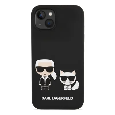 Zadní kryt Karl Lagerfeld MagSafe Karl and Choupette pro Apple iPhone 14 Plus, černá