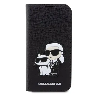 Flipové pouzdro Karl Lagerfeld PU Saffiano Karl and Choupette NFT Book pro Apple iPhone 13 Pro M