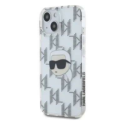 Zadní kryt Karl Lagerfeld IML Electroplated Karl Head pro Apple iPhone 15, transparentní