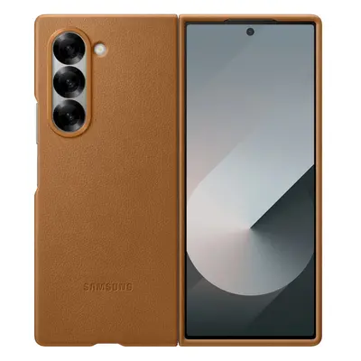 Zadní kryt Samsung Kindsuit Case EF-VF956PAEGWW z veganské kůže pro Samsung Galaxy Z Fold6, hněd