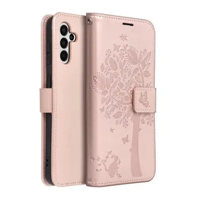 Flipové pouzdro MEZZO pro Samsung Galaxy A54 5G, tree rose gold