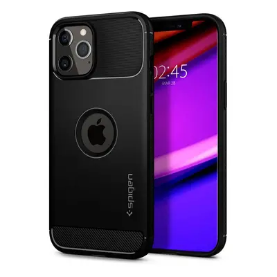 Ochranný kryt Spigen Rugged Armor pro Apple iPhone 12/12 Pro, černá