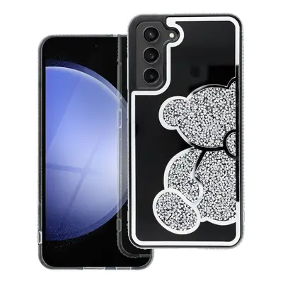 Zadní kryt TEDDY BEAR Case pro Samsun Galaxy S22, stříbrná