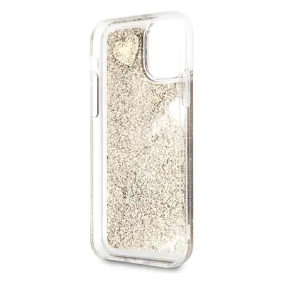 Guess Glitter Hearts Zadní kryt GUHCN61GLHFLGO pro Apple iPhone 11 gold