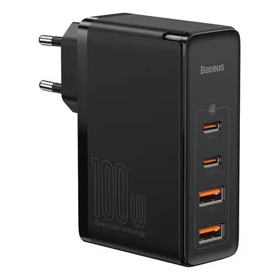 Baseus GaN Pro Quick Charge, 2xUSB-C, 2xUSB-A 100W černá