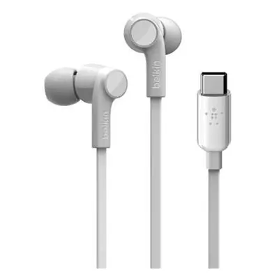 In-ear sluchátka Belkin Rockstar, USB-C, bílá