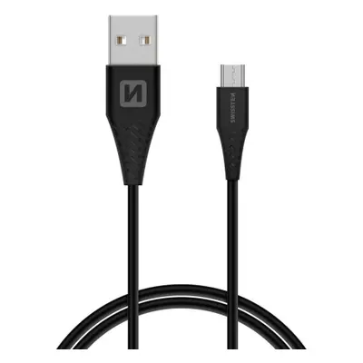 Datový kabel SWISSTEN USB / MICRO USB 1,5m black (9mm)