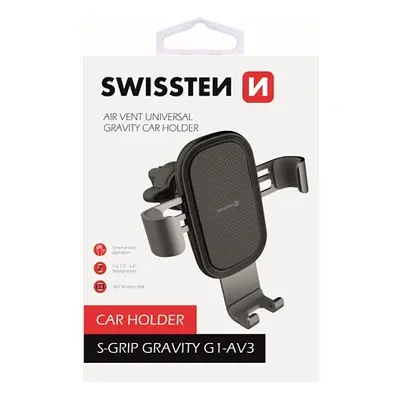 Univerzální držák do auta SWISSTEN S-GRIP GRAVITY G1-AV3, černá