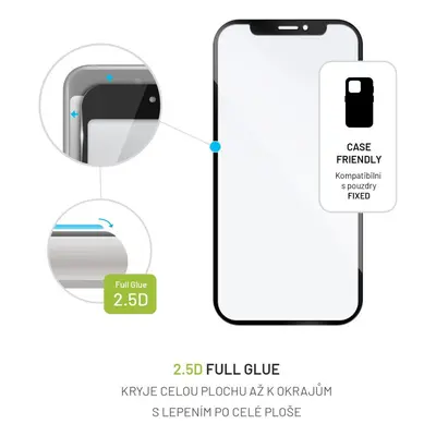 Ochranné tvrzené sklo FIXED Full-Cover pro Google Pixel 9 Pro XL, lepení přes celý displej, čern