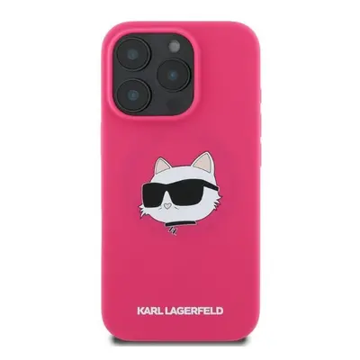 Zadní kryt Karl Lagerfeld KLHMP16XSCHPPLF Sil Choupette Head Print MagSafe pro Apple iPhone 16 P