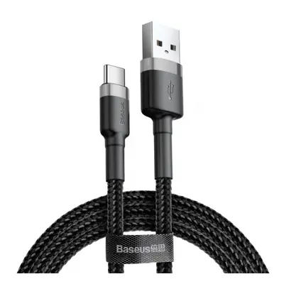 Datový kabel Baseus Cafule Cable USB for Lightning 2.4A 0.5M, šedá-černá