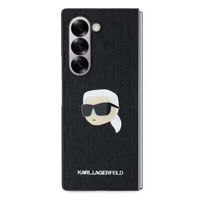 Zadní kryt Karl Lagerfeld PU Saffiano Monogram Karl Head pro Samsung Galaxy Z Fold6, černá