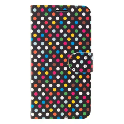 FIXED FIT flipové pouzdro pro Xiaomi Redmi Note 6 Pro, motiv rainbow dots