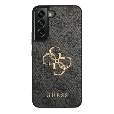 Zadní kryt Guess PU 4G Metal Logo pro Samsung Galaxy S23, šedá